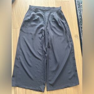 Eileen Fisher Wide-Leg Cropped Pants Gray